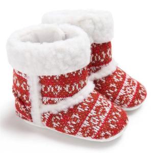 Buy cheap New fashion non-woven knitted crochet winter warm Walking shoes baby booties knit product
