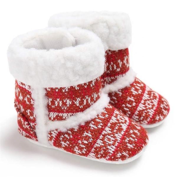 Quality New fashion non-woven knitted crochet winter warm Walking shoes baby booties knit for sale