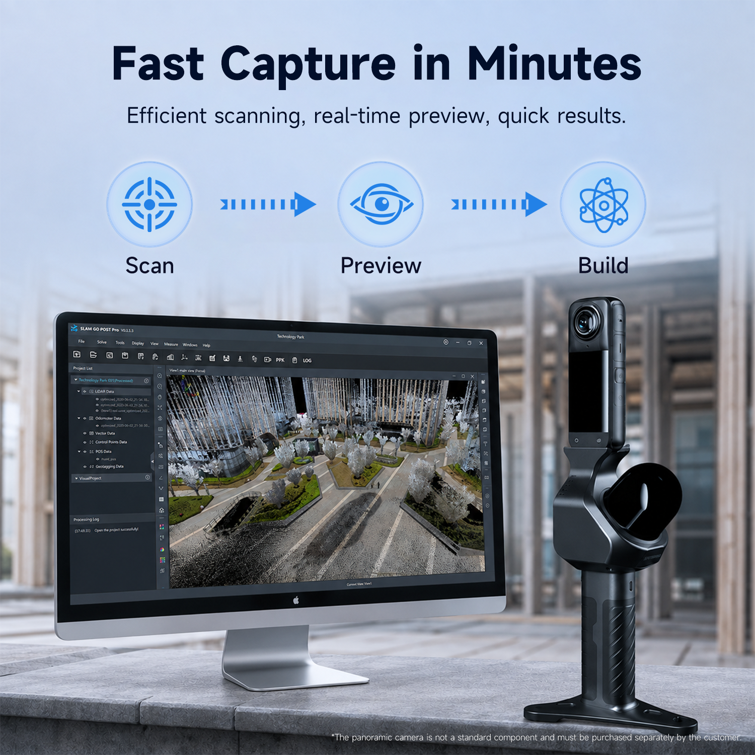 Pocket 3D Portable 3D Scanner & Modeling System with 3DGS Gaussian Splatting Technology for Digital Twin, AI Simulation & Reality Capture
