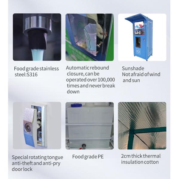 Two Coin and Banknote Payment Systems Vending Machines for Milk Laundry Detergent and Hand Sanitizer Liquid with SDK Function