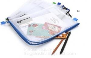 Buy cheap Fashion Zipper Mesh File Case Document Bag,Zipper Portable File Folders Bag Letter Size,Zipper Document Pouch File Bag F product