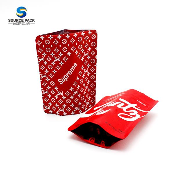 Child Resistant Custom Mylar Weed Packaging 3.5g Weed Packaging Bags