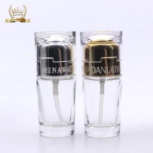 China Free Samples Cosmetics Packaging 35ml Acrylic Cover Clear Liquid Foundation Bottle on sale