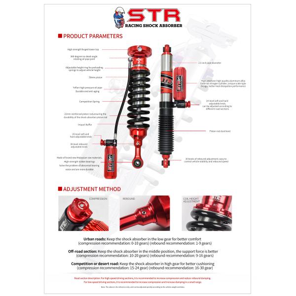 Toyota Sequoia Shocks ST8000 OE Shock Absorber Suspension 4x4 Lift Kits