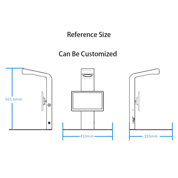 Customized Metal Self-Service Check Kiosk 10 Point Capacitive Touch Screen 8MP Surveillance Camera 32/64GB Storage SDK Dish