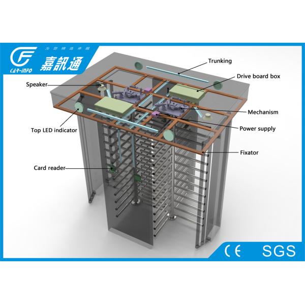 Mechanical Turnstile Barcode Scanner , IC Reader Turnstile Security Systems