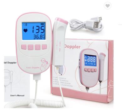Quality Fetal Doppler Baby Heartbeat fetal Detector Portable Ultrasound Heart Rate fetal Monitor for sale
