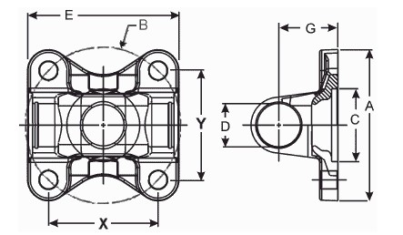High quality Spicer 3-2-309 Drive Shaft Flange Yoke 1410 Series Replacement Made in China