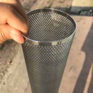 Buy cheap Perforated Mesh Screen Filter Tube Cartridge / Cylindrical Metal Mesh Filter Screen product