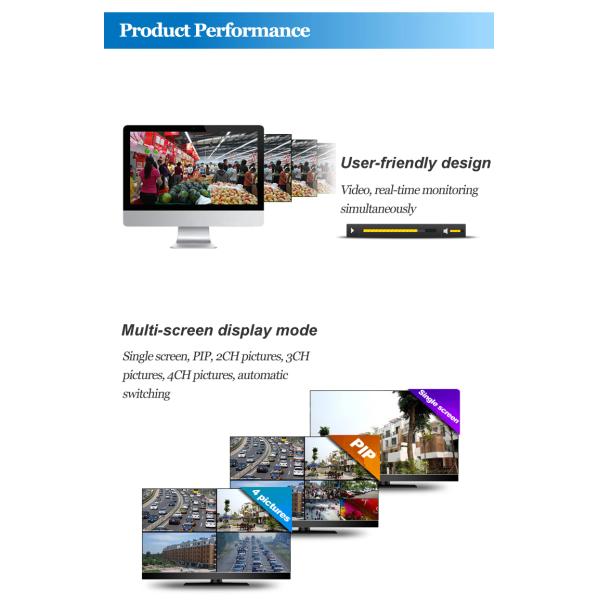 VGA Output 12V Vehicle Black Box DVR System High Definition Display