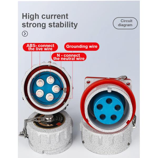 Non-spark Fixed Plug Socket 3P 4P 5P 15A 25A 60A 100A 150A 300A Explosion-proof Industrial Plug