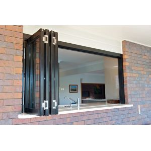 Double Glazed Aluminum Bifold Windows Customized Width High Security