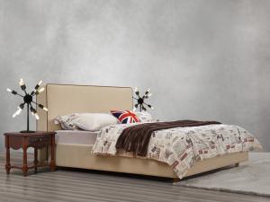 China American design Good quality Gery Fabric Upholstered Headboard Queen Bed Leisure Furniture for Apartment Bedroom set on sale