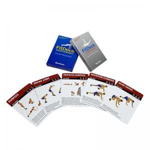 Buy cheap 350gsm Exercise Workout Cards , Varnishing Physical Fitness Card product