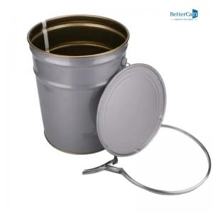 China Inner Gold Tinplate Bucket , Sustainable White 5 Gallon Bucket Bucket on sale