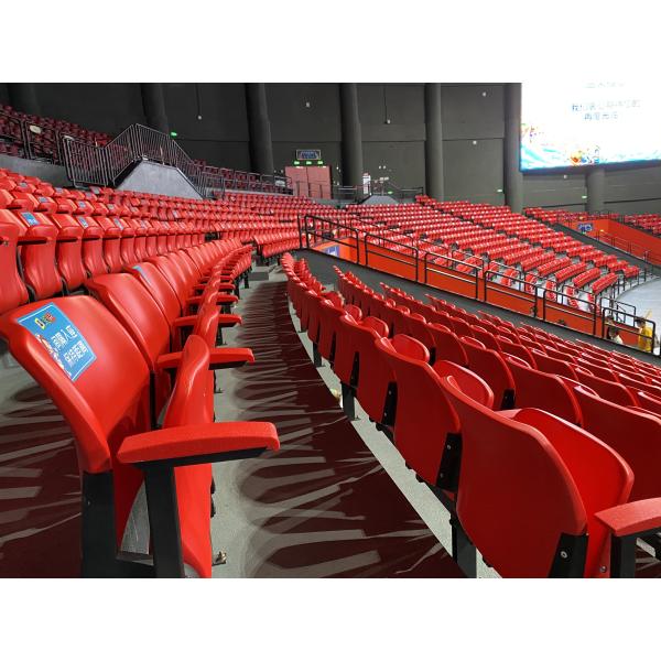 Fixed Plastic Stadium Seating with Anti Aging and Fire Proof Features for Vertical Installation