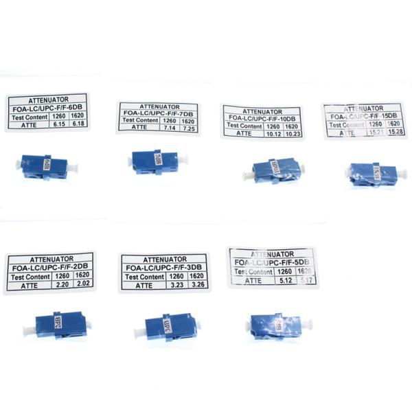 LC/UPC Fixed Flange 5db Attenuator Optical Fiber Female To Female Low PDL