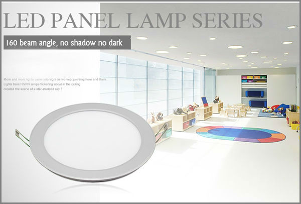 9W Round LED panel light warm white 2800-3500K