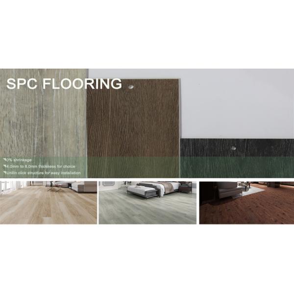PVC SPC Flooring Wood Look Vinyl Plank 8mm Hybrid Flooring With Limestone Embossed