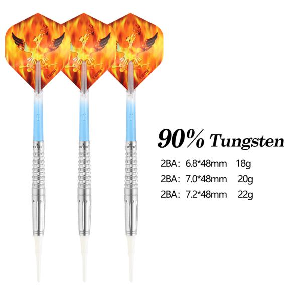 E Myth Dart Player Hu Jun 2BA Tungsten Darts Set 18G 20G 22G