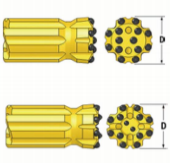 Retractable Button Rock Drill Bit With Anti Stuck Retrac Design T45 Thread Connection 89mm Diameter
