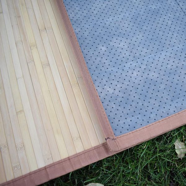 Durable Anti-Slip Bamboo Floor Mat: Eco-Friendly Bamboo Area Rug for Bathroom & Kitchen