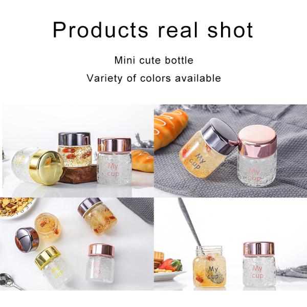 150ml 200ml Edible Glass Honey Jars Round Shape Custom Logo