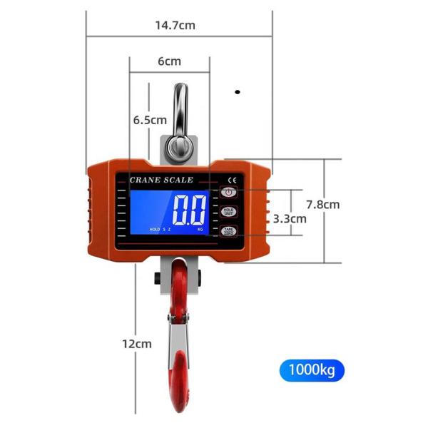 High Accuracy Electronic Crane Scale with LED Display Customizable OEM Support Unit kg Capacity Range From 1000kg