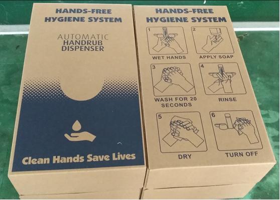 Plastic Hotel Touchless Hand Sanitizer Dispenser Refillable Wall Mounted