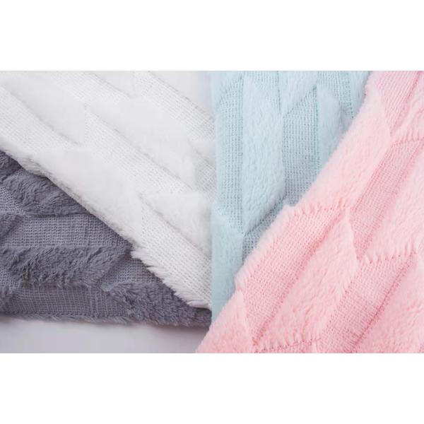 NO MOQ Customized Design Soft Solid Color Plain Velvet Double Sided Quilted Fabric
