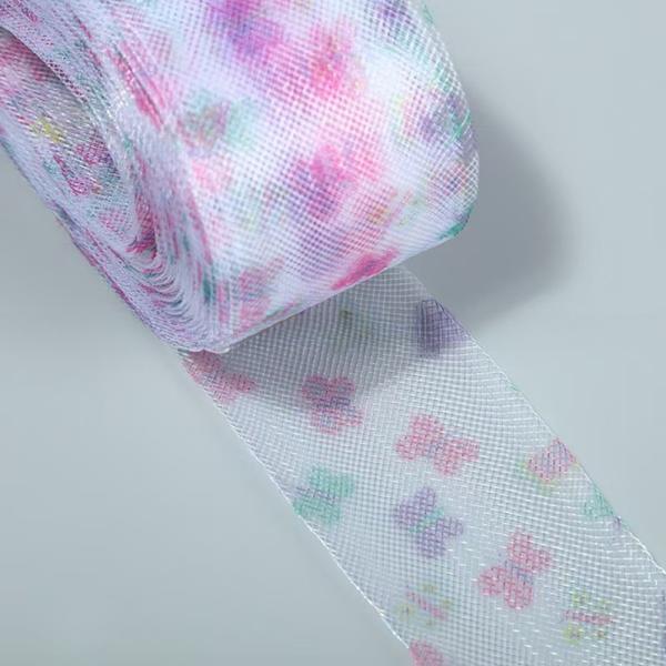 Hat Decoration Plain Crinoline , Costumes 43/44" Printed Polyester Mesh Crinoline