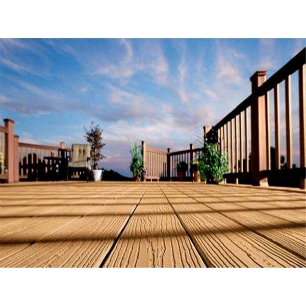 Green WPC Flooring Synthetic / Wood Plastic Composite Decking