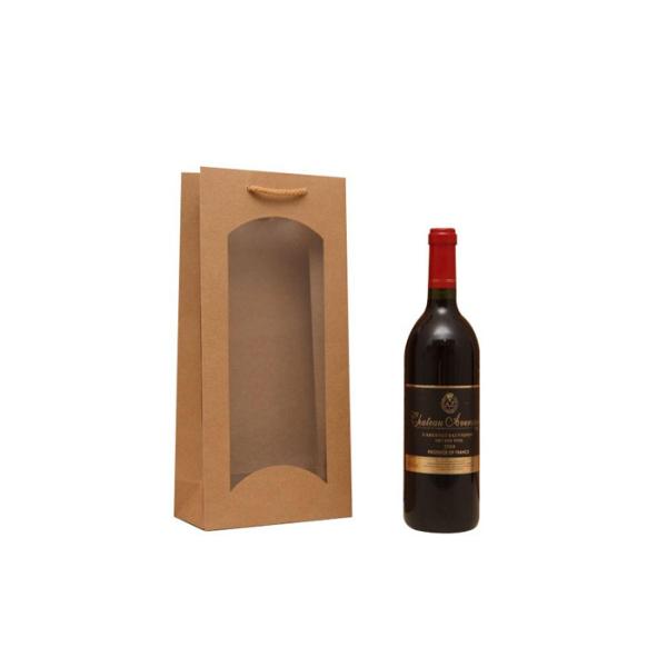 Sliding Lid Wine Glass Cardboard Gift Box , Wine Presentation Box Witn Window