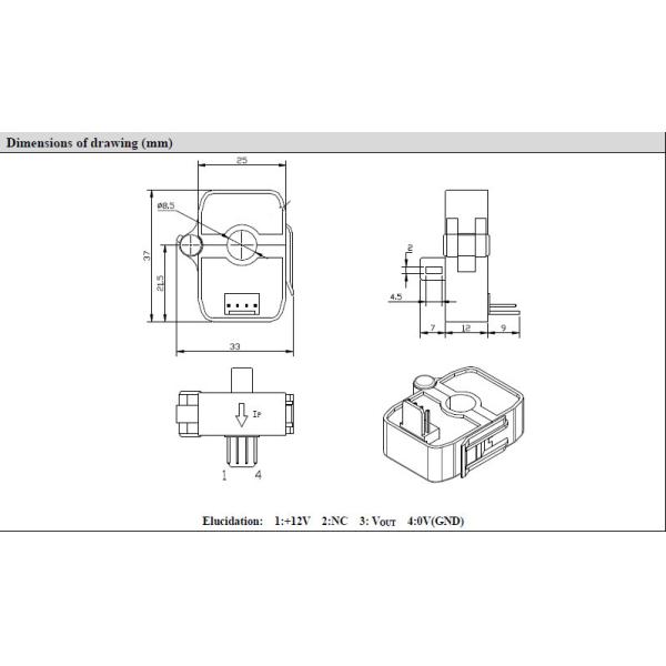 Hall Split Core Current Transducer No Insertion Loss For Welder Power Applications