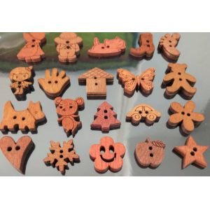 Buy cheap Custom Clothing Accessories Various Patterns Laser Carving Clothing Wooden Buttons product