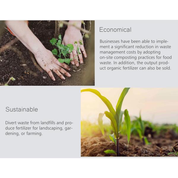 Ecofriendly Commercial Food Waste Composting Machine Kitchen Waste Recycling