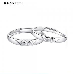 Buy cheap 925 Silver Gold-Plated Couple Rings Engagement Wedding Anniversary Silver Rings product