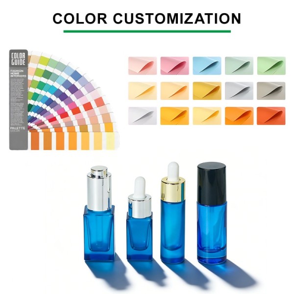 Customized luxurious glass serum bottle