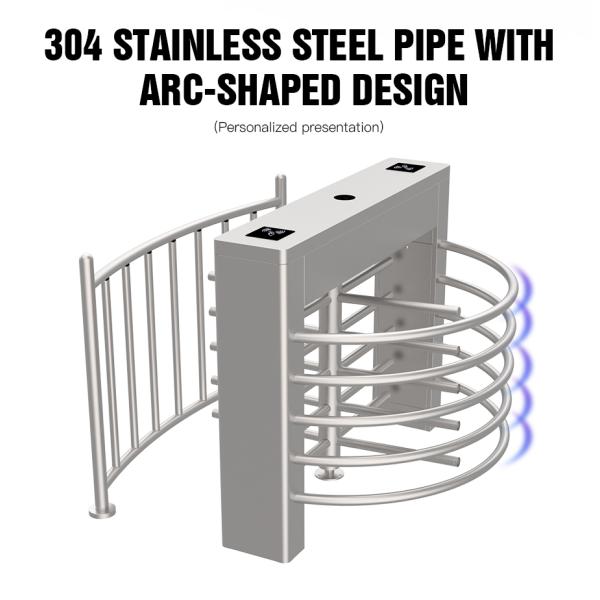 Durable Tested Gate Full Height Turnstile 1.5mm Thickness 20 Persons / Min