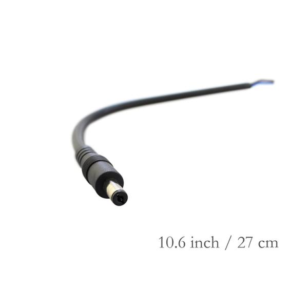 CUSTOM DC Male Female Barrel Jack 2.1x5.5mm to Open Pigtail DC Power Cable