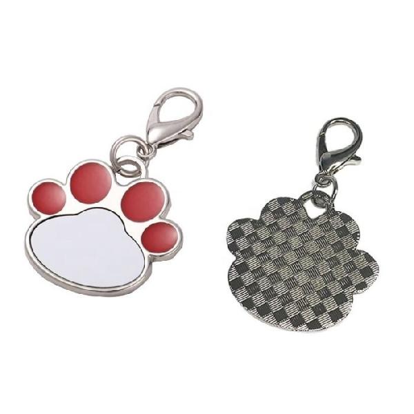 Paw Shape Sublimation Dog Tag Blanks For Photos Printing Customized Pet Tags