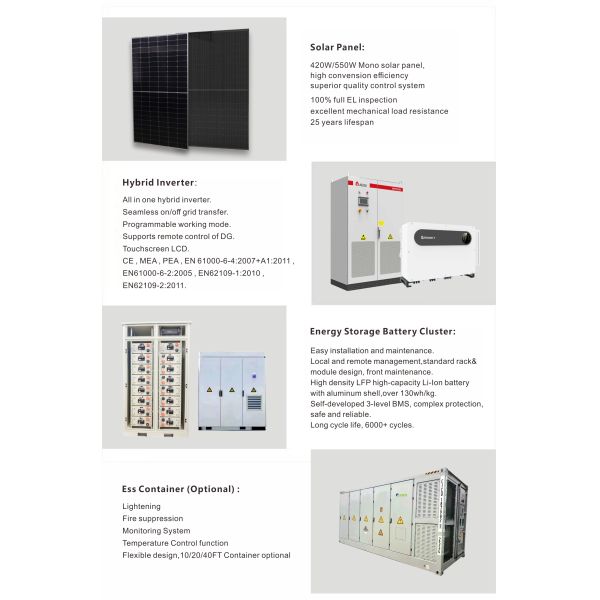 Available at Competitive Prices Featuring 30KVA Solar Generator with 30KWH Battery 30KW Solar Power System