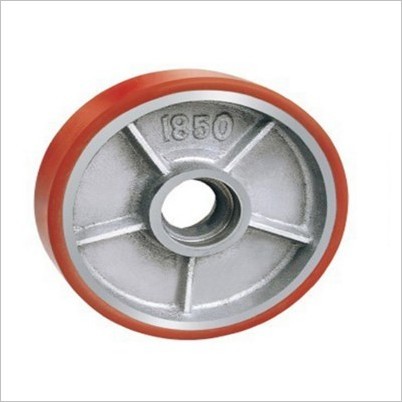 pallet jack PU steering wheels 180mm