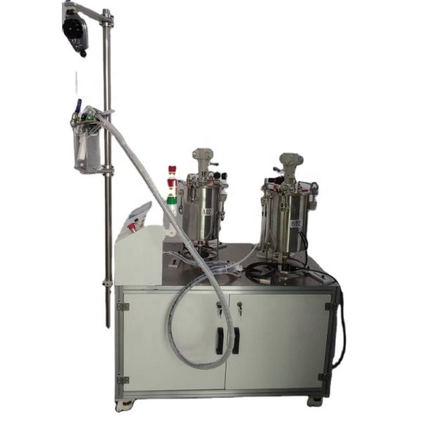 Electric AB Dispenser Machine Automatic Two-Component High Viscosity Glue with Pressure Barrels Mixing Device Wood Packaging