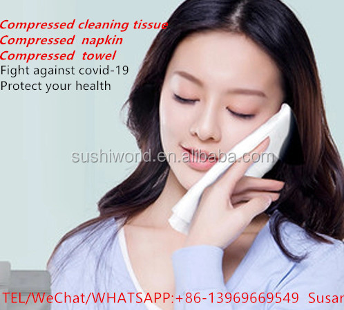 Disposable Compressed Magic Coin Napkin Tissue Towel