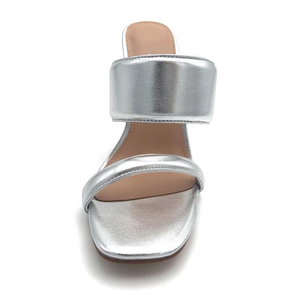 Leather Upper Material Womens Mule Heels With Open Toe Close Toe