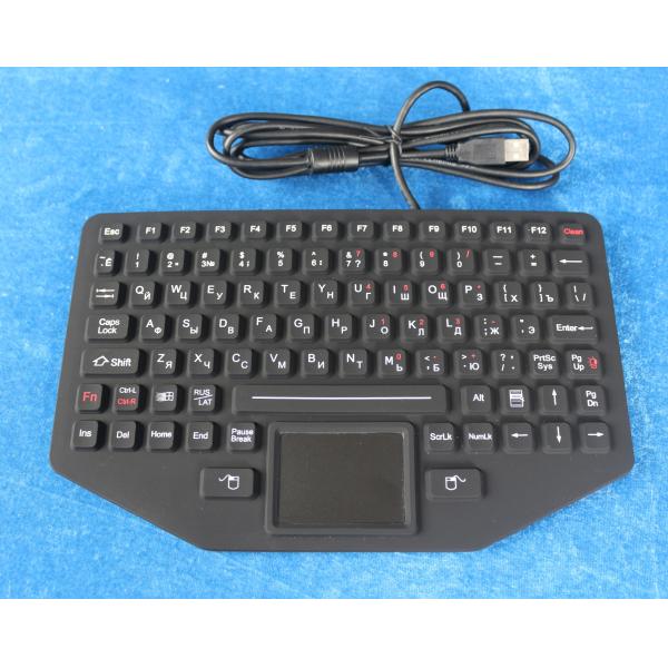 Rubber Waterproof Rugged Silicone Keyboard With Touchpad IP65 Dynamic