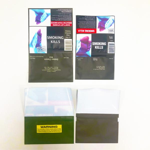 Wholesale Resealable Smoking Leaf Cigarette Bag Packaging Rolling Tobacco Pouch