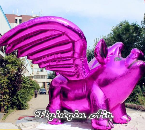 Quality New Inflatable Purple Flying Pig for Concert and Mall Decoration for sale