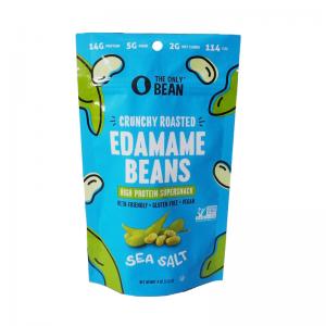 China Moisture Proof Self Holding Plastic Food Rated Snack Beans Packaging Bag With Zipper on sale